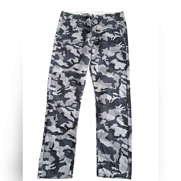 LEVIS white tab CAMO PRINT pants greys black cotton button flaps mens streetwear - Picture 2 of 9